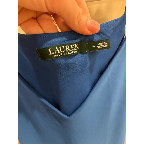 Lauren Ralph Lauren Royal Blue Shift Mini Dress Size 4 - Picture 5 of 7